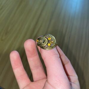 Gold and Yellow Floral Ring